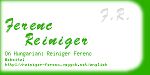 ferenc reiniger business card
